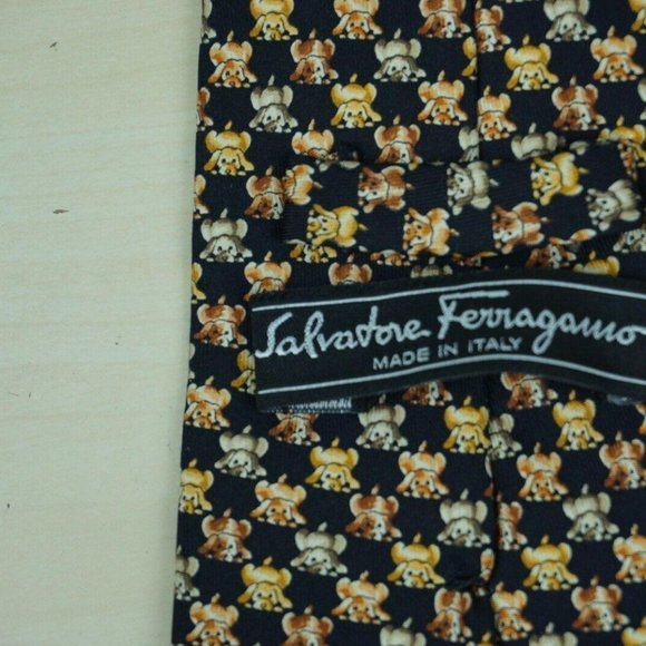 Salvatore Ferragamo Black Labrador Puppy tie - Picture 7 of 7